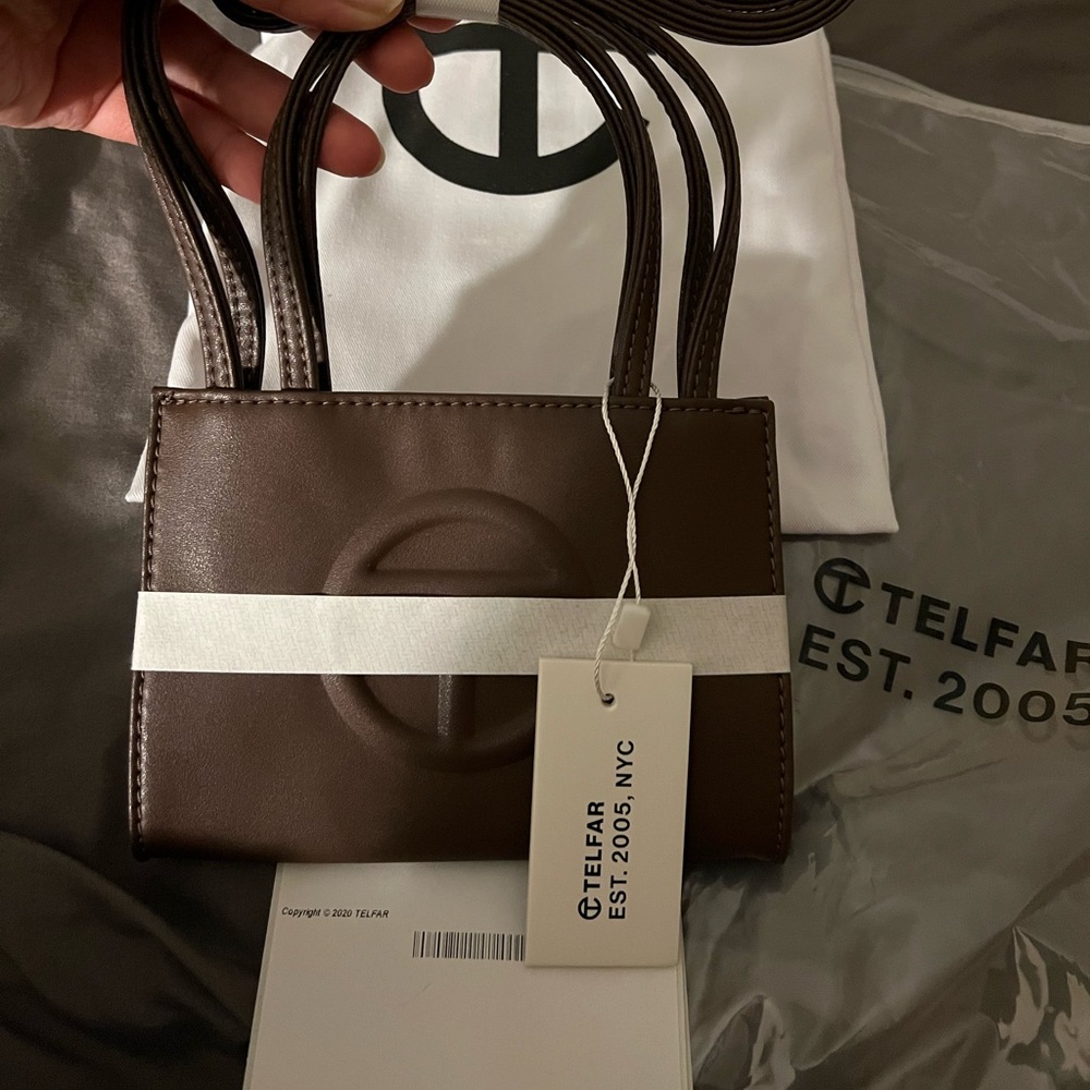 Small chocolate telfar bag